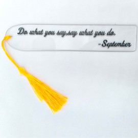 Acrylic Bookmarks, Motivational Clear Bookmark, Inspirational Book Marks with Tassels, Book Mark for Women, Kids, Adult, School, Home (Sep.)