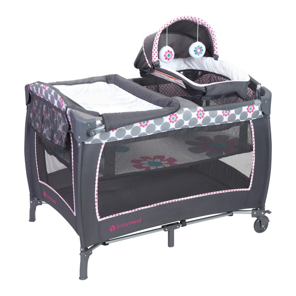 Baby Trend Lil Snooze Deluxe 2 Nursery Center, Daisy Dots
