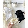 Lolita ruffle socks (CA/US, Alpha, One Size, Regular, Regular, White+Black+Cream)