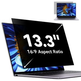 Laptop Privacy Screen 13.3 Inch Aspect 16:9, Removable Anti Glare Blue Light Protector Filter, 13.3 In Computer Screen Privacy Shield Compatible with Lenovo Hp Dell Acer Asus Thinkpad Envy Xps