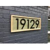 8 inch Large Modern House Numbers for outside, Black plastic