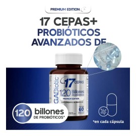 Probioticos 17 Cepas De 120 Billones Megabiotic 60 Capsulas No Saborizado