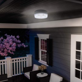 Round 18w LED Ceiling Light IP65 6500k Bright Daylight Surface Mount Bulkhead 0832F