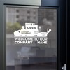 Contemporary Store Hours Decal - Business Hours Vinyl Sticker -