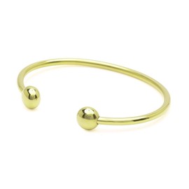 QRAY Gold Standard Steel Golf Athletic Bracelet Men Women C-Shaped Health Wellness Bracelet (Large: 7.75"~8.5")