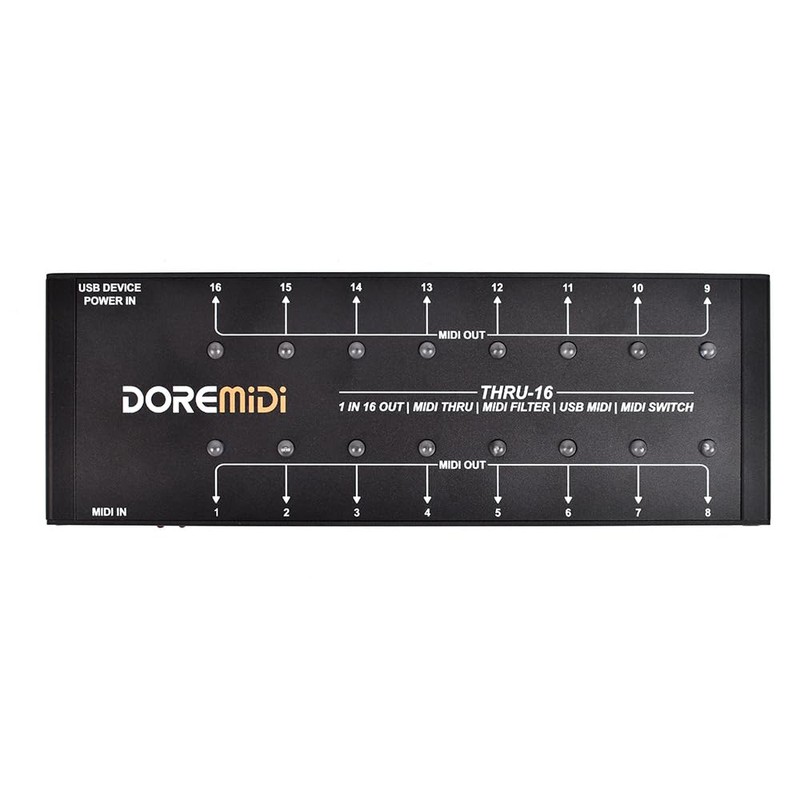 DOREMiDi MIDI THRU-16 Box Filter and Switch 1 MIDI input