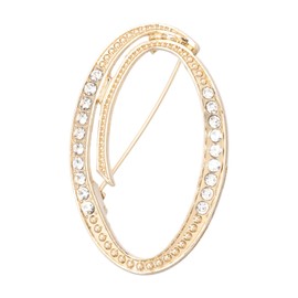 PATIKIL Letter Brooch Pins, Initial Letter O Rhinestone Broaches Metal Crystal Alphabet A-Z Lapel Pin for Women Jewelry Gift Suit Clothes Hat Dress Coat Craft, Gold Tone