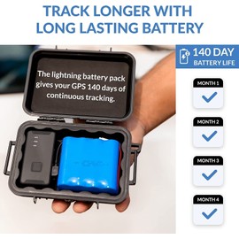 Lightning GPS GL300 GPS Tracker for Vehicles w/ Magnetic Case & 140-Day Battery