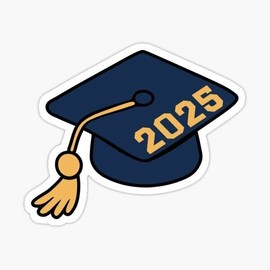 Modern Works class of 2025 hat graduation Vinyl  Sticker  cup Window Bumper Wall Laptop