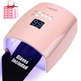Cordless UV LED Nail Lamp Portable,66W Rechargeable Nail Dryer for Gel Polish with Smart Sensor 5 Timers,High Power & Low Heat,UV Light for Gel Nails,Nail Art Tools for Home Salon Manicure Pedicure