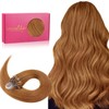 WENNALIFE Microlink Hair Extensions, 50g 50s 18 Inch Auburn Ginger