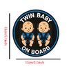 Twin Baby on Board Car Sticker, 2 Pack Waterproof Decals