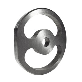 Grinder Plate with 1 Flat Edge for #22 Grinders, Butcher Boy, with Kidney Holes for First Chunk Cuts