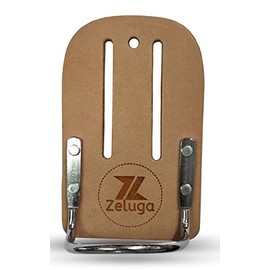 Zeluga 20-205 Heavy Duty Steel Loop Leather Hammer Holder, Natural