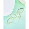 14K Gold Eternity Ring Women Created Amethyst Stackable Band Jewelry