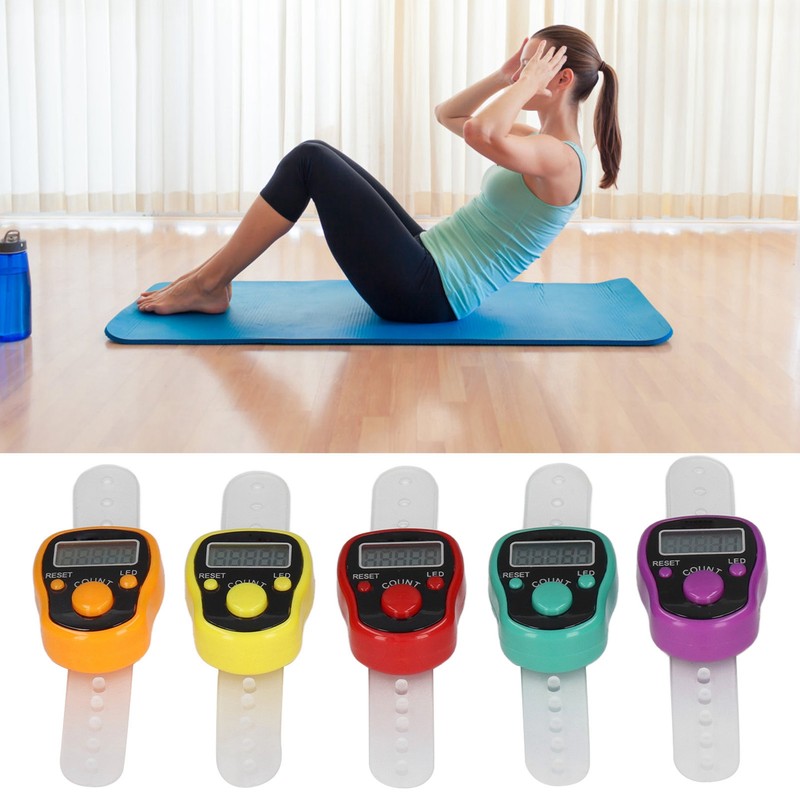 5 Pcs Electronic Finger Counter Portable Lightweight Adjustable Ring Finger