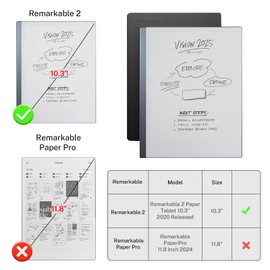 Case Compatible with Remarkable 2 Tablet, Multiple Angle, Stylus Holder, Includes a Screen Protector, Lightweight Protective Cover Only for Remarkable 2 Paper Tablet 10.3 Inch(2020 Released).