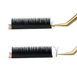 EMEDA Eyelash Tweezers 2 Pieces Eyelash Tweezers for Eyelash Extension Professional Golden Precision Tweezers Individual Eyelash Tweezers Set 3D 5D 6D Volume Eyelash Extension Tweezers
