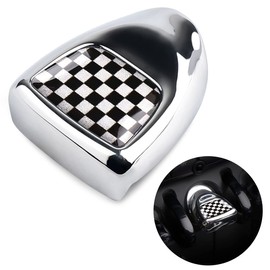 Metal Engine Start Push Start Button Ignition Starter Pushbutton Dash Cover Caps Sticker for Mini Cooper F54 F55 F56 F57 F60 2014+ (Checkered)