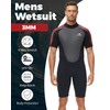 Owntop Mens Wetsuit Shorty 3mm Neoprene Wet Suit for Diving