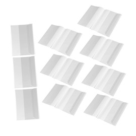 TEHAUX 5 Size Plastic Book Covers 10 Pack Booklet Covers Easy Install for Textbooks Notebooks