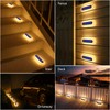 YiLaie Solar Step Lights Outdoor Waterproof, Warm White Solar Stair