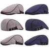 HNJKJEU Peaked Caps for Men Flat Cap Adjustable Cotton Flat