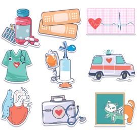 18 Pcs Mini Funny Nurse Sticky Notes Nursing Student Essentials Cute School Nurse Gifts Nurse Stationary Sticky Notes Booklet Self Stick Nurse Notepad for Hospital School Students Nurse Supplies