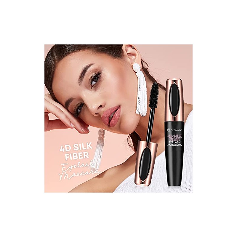 4D Silk Fiber Lash Mascara, Lengthening and Thick, Long Lasting,