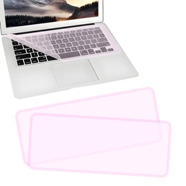 EKIND 2 Sheets Universal Waterproof and Dustproof Keyboard Cover for 12-14 Inch Laptops, with Keypad Keyboard Cover Size (L:12.2" x W:5.08"), Ultra Thin Silicone Skin Protector (Pink)