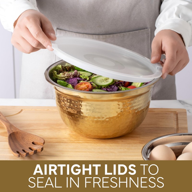 COOK WITH COLOR 18 Piece Mixing Bowls Set with Airtight