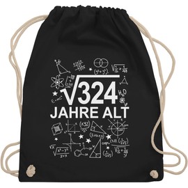 Shirtracer - Gym Bag Backpack - 18th Birthday - (Root 324) Eighteen Years Old White, 1 black