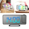 Projection Alarm Clock 7.4 Inch LED Mirror Digital Alarm Clock