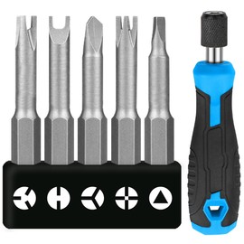 5-Piece Specially Shaped Screwdriver Set with Screwdriver Handle, Special Bit Set, Triangle Screwdriver, Special Screwdriver, Special Shaped Screwdriver Set 50 mm