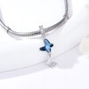 MISTBEE Butterfly Charm for Women 925 Sterling Silver Blue Crystal