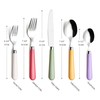 ANNOVA Silverware Set 20 Pieces Stainless Steel Cutlery Color Handle