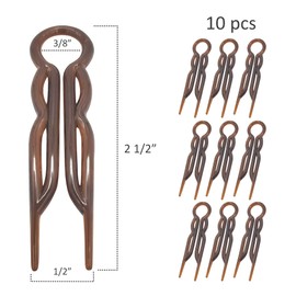 Good Hair Days Magic-Grip Hairpins - 2 1/2" U-Shaped Grip Hair Pins for Fine, Thick, Curly & Long Hair, Invisible Strong Hold Hair Styling Accessories, Set of 10, USA-Made (Tortoise Shell)