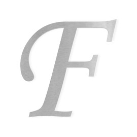 Metal Letter F Great for Mailbox or Front Door, Made from Unfinished Unsealed Steel, Use Indoor/Outdoor Home or Yard Decor, Can be Painted or Left Unpainted