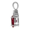 Silvershake Synthetic 2.1 Ct Red Ruby 925 Sterling Silver Pendant