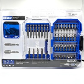 KOBALT 65pc Driving Set Hex Shank Speed Fit Magnetic S2 Steel