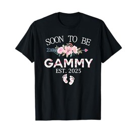 Promoted To Grandma Est 2025 Soon to be Gammy Baby Pregnancy T-Shirt