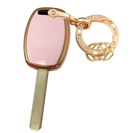 Rilnaewn Keyless Entry Systems for Honda Key Fob Cover Fits for Honda 2003-2012 Accord 2006-2013 Civic EX 2009-2015 Pilot 2005-2006 CR-V Remote Smart Key (4-Button-Pink)
