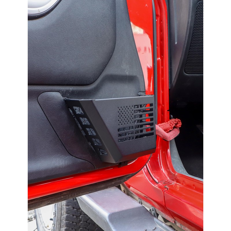 Savadicar Metal Front Door Pockets Compatible with 2011-2018 Jeep Wrangler