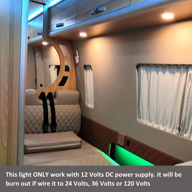 Facon 3 Inch LED RV Puck Light Full Aluminum Recessed