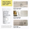 Hemway White Iridescent Glitter Grout Additive 100g Metallic Flakes for