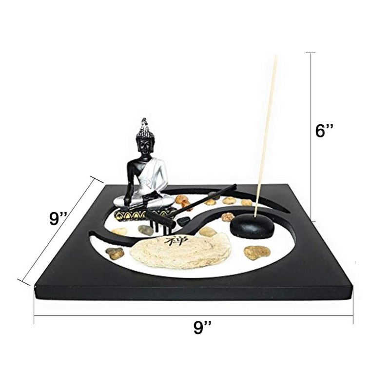 Zen Garden Deluxe Desk Meditation Garden Yin Yang Base with