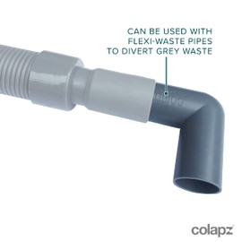 Colapz Caravan Accessories Flexible Extendable Caravan Waste Pipe System Folding, 90-Degree Flexi Waste Pipe