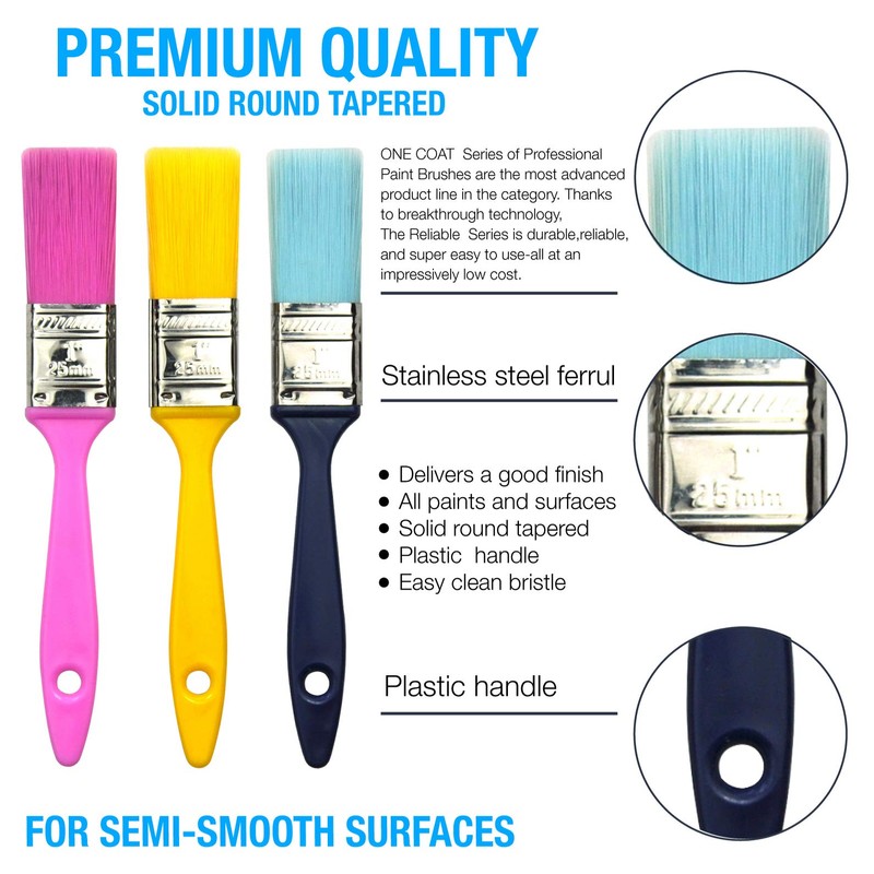 Genuine 12 Piece 1 inch Premium Multi Use SRT bristles