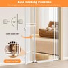 78.7" Extra Tall Pet Gate with Cat Door, 27"-37" Wide