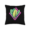 Romaine Lettuce Vaporwave Throw Pillow